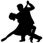 Silhueta - Casal dançando Tango
