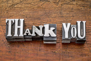 thank you in metal type